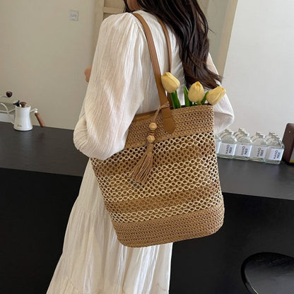 👜 LIMITED-TIME 50% OFF! 🏖️ Women's Straw Woven Shoulder Bag – Spacious, Lightweight & Breezy Style 🌴