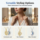 📢📢50% OFF !! ⏰Sun and Moon Pendant Necklace with Rhinestones