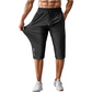 🩳 50% OFF NOW! 🏃 Men's Quick-Dry Sports Capri Pants – Stretchy & Breathable with Secure Zipper Pockets – Elastic Waist & Versatile Fit 🧘‍♂️