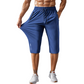 🩳 50% OFF NOW! 🏃 Men's Quick-Dry Sports Capri Pants – Stretchy & Breathable with Secure Zipper Pockets – Elastic Waist & Versatile Fit 🧘‍♂️