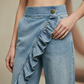 👖2026 New Arrivals – Women's Asymmetrical Ruffle Wide-Leg Denim Pants – Stylish, breathable & a unique statement piece 💥