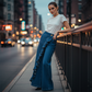 👖2026 New Arrivals – Women's Asymmetrical Ruffle Wide-Leg Denim Pants – Stylish, breathable & a unique statement piece 💥