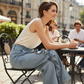 👖2026 New Arrivals – Women's Asymmetrical Ruffle Wide-Leg Denim Pants – Stylish, breathable & a unique statement piece 💥