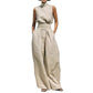 ⏳ LIMITED TIME 50% OFF! 👚 Top & Wide-Leg Pant 2-Piece Set – Sleeveless Mock Neck & Flowy Wide-Leg Silhouette 👖
