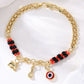 📿 LIMITED-TIME 50% OFF! ✨ Bohemian Evil Eye Bracelet – Elephant & Hamsa Charms, Gold-Tone, Adjustable ✨