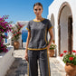 Women's Casual 2-Piece Set with Contrast Trim