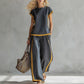 Women's Casual 2-Piece Set with Contrast Trim