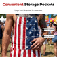 📢📢40% OFF !! ⏰American Flag Unisex Overalls Shorts