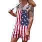 📢📢40% OFF !! ⏰American Flag Unisex Overalls Shorts