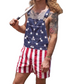 📢📢40% OFF !! ⏰American Flag Unisex Overalls Shorts