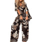 👚 50% OFF NOW! 🌸 Women's Casual Printed V-Neck Set – Soft & Breathable – V-Neck Top & Long Pants 🍃