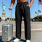 👖 50% OFF NOW! 🌿 Men's Straight Leg Pants – Elastic Waist, Drawstring & Knit – Casual Comfort & Breathable ✨