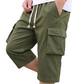 📢 LIMITED TIME 50% OFF! 👖 Men's Casual Capri Cargo Shorts with Drawstring Waist – Elastic Waist & Large Cargo Pockets ⏰