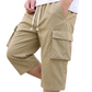 📢 LIMITED TIME 50% OFF! 👖 Men's Casual Capri Cargo Shorts with Drawstring Waist – Elastic Waist & Large Cargo Pockets ⏰