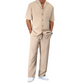 Men's Casual Short Sleeve Shirt and Pants Set
