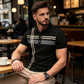 ⏳Time-Limited Special⏰Men's Striped Short Sleeve Collared Top