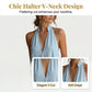 📢📢40% OFF !! ⏰Women's Summer Halter Neck V-Neck Maxi Dress