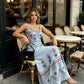 🌸 LIMITED-TIME 50% OFF! ✨ Sleeveless V-Neck Floral Dress – Bohemian, Side Slit, A-Line 👗