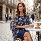 📢📢40% OFF !! ⏰Women's Elegant Floral Print Overlay & Dress Set