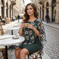 📢📢40% OFF !! ⏰Women's Elegant Floral Print Overlay & Dress Set