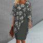 📢📢40% OFF !! ⏰Women's Elegant Floral Print Overlay & Dress Set