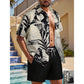 🔥 Pro-Favorite Men's Hawaiian Shirt & Shorts 2-Piece Set – Polyester – Breathable 🌴