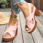 👡 LIMITED-TIME 50% OFF! ✨ Women's Criss-Cross Strap Platform Sandals – Chunky Heel, Adjustable, Non-Slip