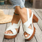 👡 LIMITED-TIME 50% OFF! ✨ Women's Criss-Cross Strap Platform Sandals – Chunky Heel, Adjustable, Non-Slip