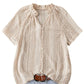 ☀️ LIMITED-TIME 50% OFF! ✨ Summer Hollow Knit Button-Up Top – Breathable, Lightweight, Casual Chic 👒