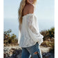 🌸 LIMITED-TIME 50% OFF! ✨ Women's Bohemian Off-Shoulder Lace Top – Sheer, Flowy, Romantic ☀️