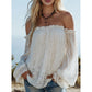 🌸 LIMITED-TIME 50% OFF! ✨ Women's Bohemian Off-Shoulder Lace Top – Sheer, Flowy, Romantic ☀️