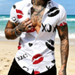 💋 LIMITED-TIME 50% OFF! ✨ Men's Kiss Print Button-Up Shirt – Playful, Lightweight, Vibrant 👔