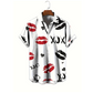 💋 LIMITED-TIME 50% OFF! ✨ Men's Kiss Print Button-Up Shirt – Playful, Lightweight, Vibrant 👔
