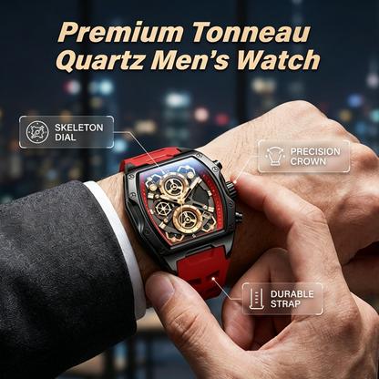 ⌚ 50% OFF NOW!🕶️ Men's Tonneau Quartz Watch – Retro & Minimalist – Premium Business Style 🔥