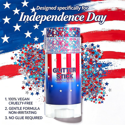 💎 LIMITED-TIME 50% OFF! ✨ Patriotic Glitter Stick – Red White Blue, Twist-Up, Multi-Use 🎆