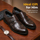 👞 LIMITED-TIME 50% OFF! ✨ Men's Single-Buckle Dress Shoes – Faux Leather, Anti-Slip, 3 Colors 🤵