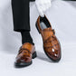 👞 LIMITED-TIME 50% OFF! ✨ Men's Single-Buckle Dress Shoes – Faux Leather, Anti-Slip, 3 Colors 🤵