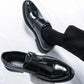 👞 LIMITED-TIME 50% OFF! ✨ Men's Single-Buckle Dress Shoes – Faux Leather, Anti-Slip, 3 Colors 🤵