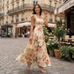 📢📢40% OFF !! ⏰Elegant Floral Print Pleated Maxi Dress