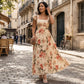📢📢40% OFF !! ⏰Elegant Floral Print Pleated Maxi Dress