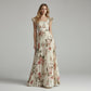 📢📢40% OFF !! ⏰Elegant Floral Print Pleated Maxi Dress