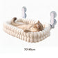🐱 50% OFF! ✨ 90° Foldable Cat Window Perch Hammock – Heavy-Duty Suction Cups Hold Up to 18kg, Ultra-Soft Removable & Washable Cover – Panoramic Sunbathing Spot for Your Feline ☀️
