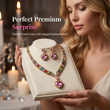 💎 LAST DAY 50% OFF! ✨ Sparkling Heart Jewelry Set – Necklace & Earrings, Elegant & Lightweight 💖