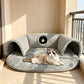 📢📢40% OFF !! ⏰Plush 2-in-1 Cat Tunnel Bed