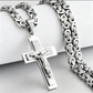 Men's Vintage Chain Necklace with Cross Pendant