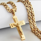 Men's Vintage Chain Necklace with Cross Pendant