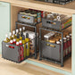📦 50% OFF! ✨ 2-Tier Pull-Out Shelf – Independent Double-Tier Sliding, 5-Level Height Adjustable & Sturdy Carbon Steel – Maximize Cabinet Storage Effortlessly 💪