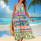 📢📢40% OFF !! ⏰Women's Charming Loose Bold Print Dresses