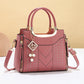 👜 LIMITED-TIME 50% OFF! ✨ Women's Top-Handle Satchel – V-Stitched, Gold Hardware, Multi-Compartment 🌸