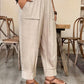 ⏳ LIMITED TIME 50% OFF! 👖 Women's Cuffed Ankle Pants – Relaxed Fit, Elastic Waist & Solid Colors 💛